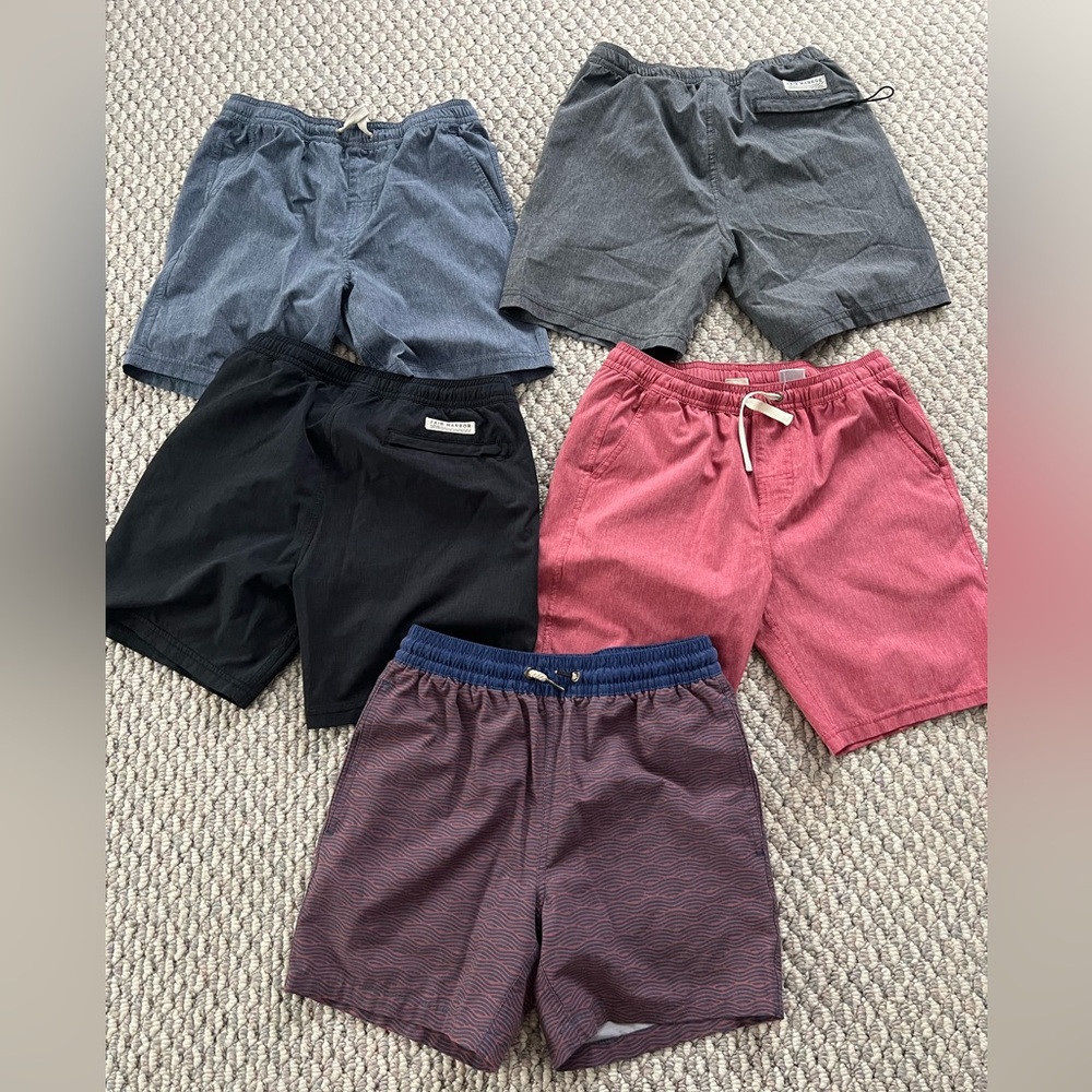 Bundle. 5 pairs of Fair Harbor shorts. 4 “one” shorts and 1 pair of swim trunks.